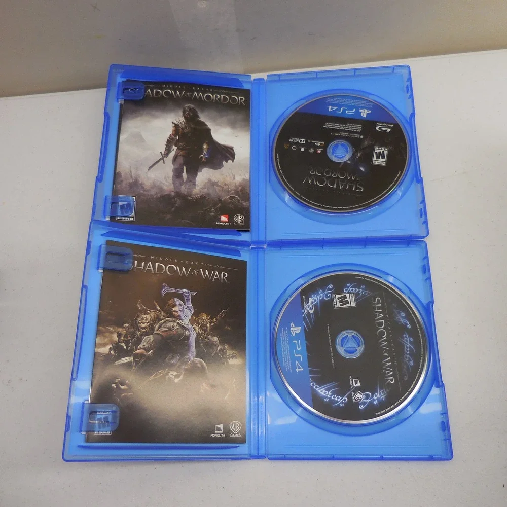 Middle-earth Shadow of Mordor & Shadow of‎ War PS4 Bundle PlayStation 4 Lot